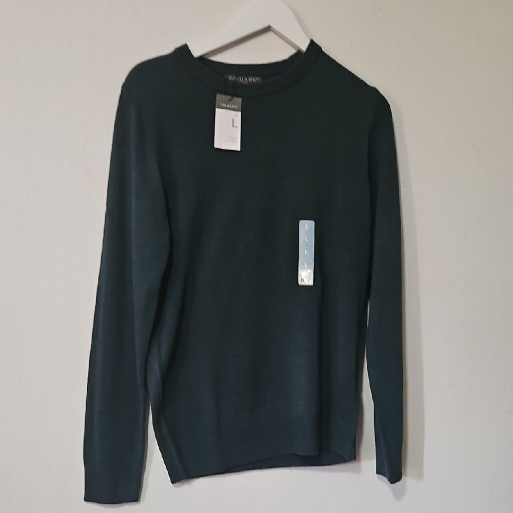 Primark Men's Crewneck Sweater in Forest Green